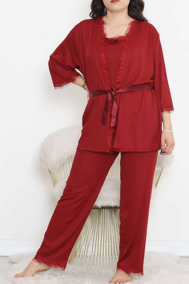 Battal Pegasus Set Pijama Takımı Bordo - 3