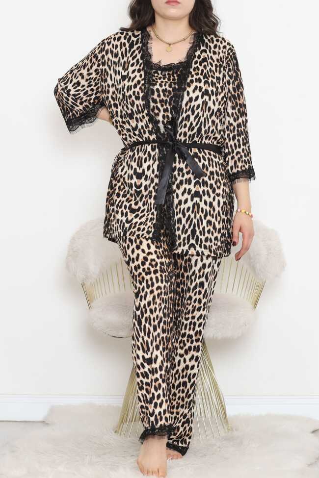 Battal Pegasus Set Pijama Takımı Leopar - 5