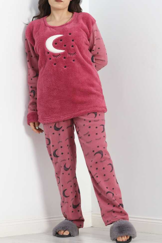 Battal Polar Pijama Takımı Mor - 1