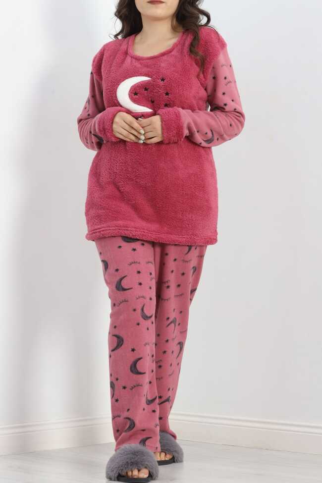 Battal Polar Pijama Takımı Mor - 3