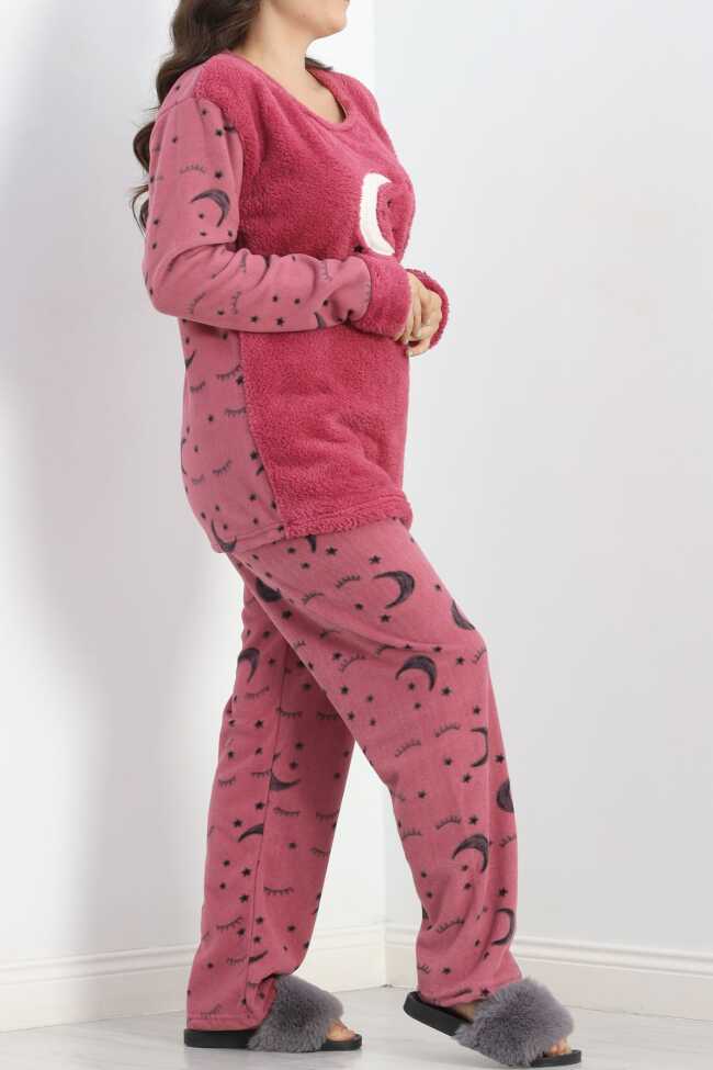 Battal Polar Pijama Takımı Mor - 4