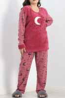 Battal Polar Pijama Takımı Mor - 5