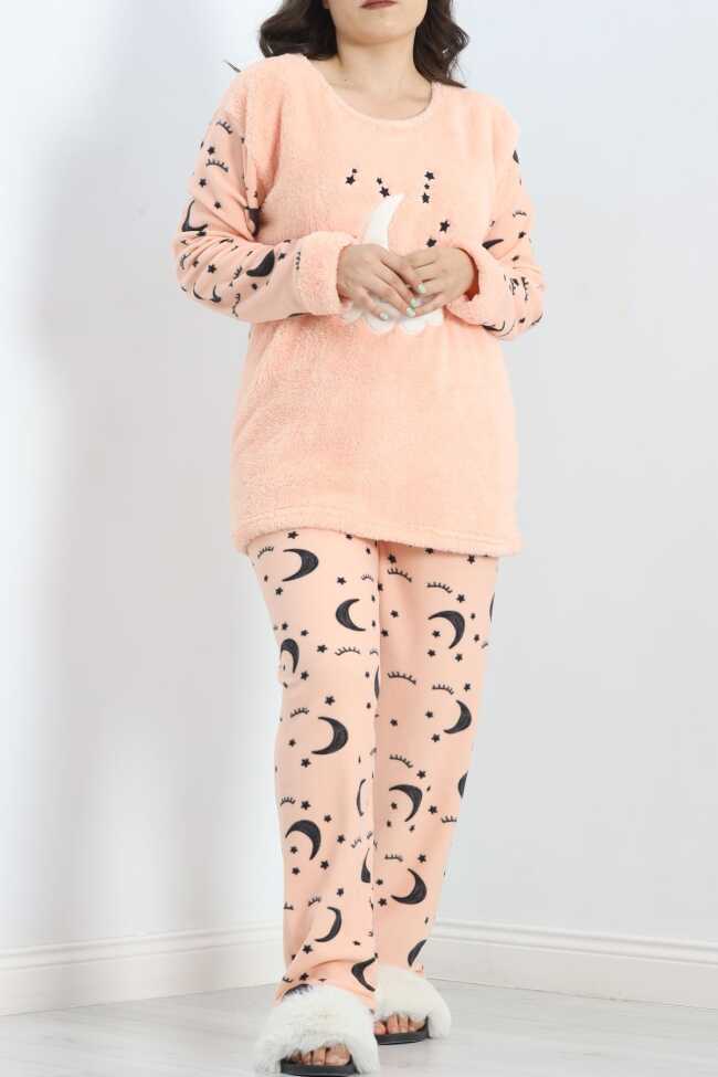 Battal Polar Pijama Takımı Somon - 4