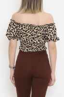 Bel Lastikli Crop Bluz Leopar - 7