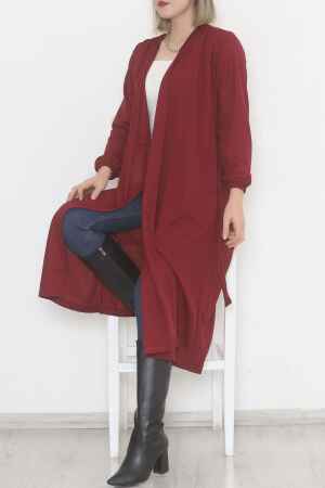 Beli Kemerli Kimono Bordo - 1