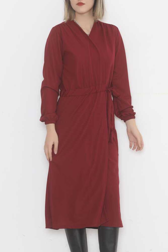 Beli Kemerli Kimono Bordo - 6