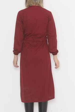 Beli Kemerli Kimono Bordo - 7