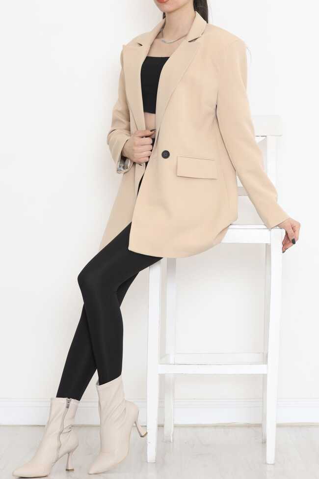 Blazer Ceket Bej - 2