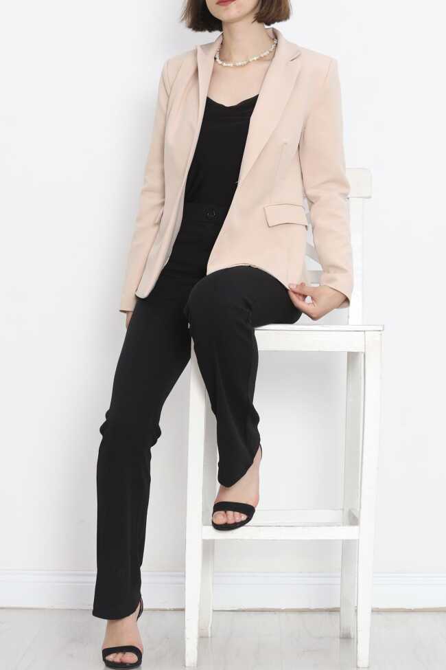 Blazer Ceket Bej - 4