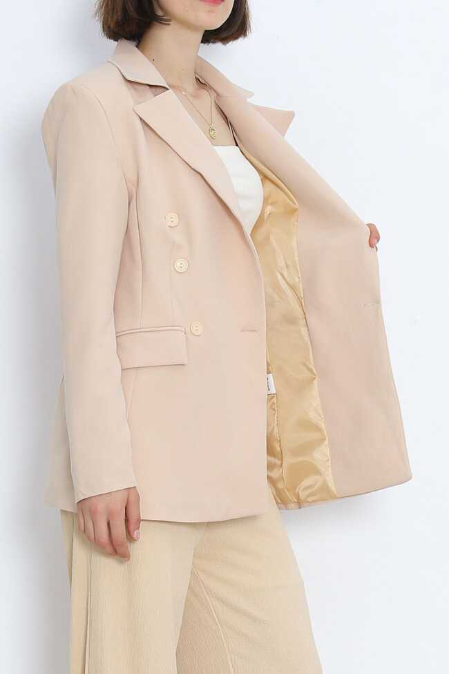 Blazer Ceket Bej - 6