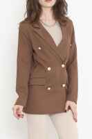 Blazer Ceket Kahve - 5