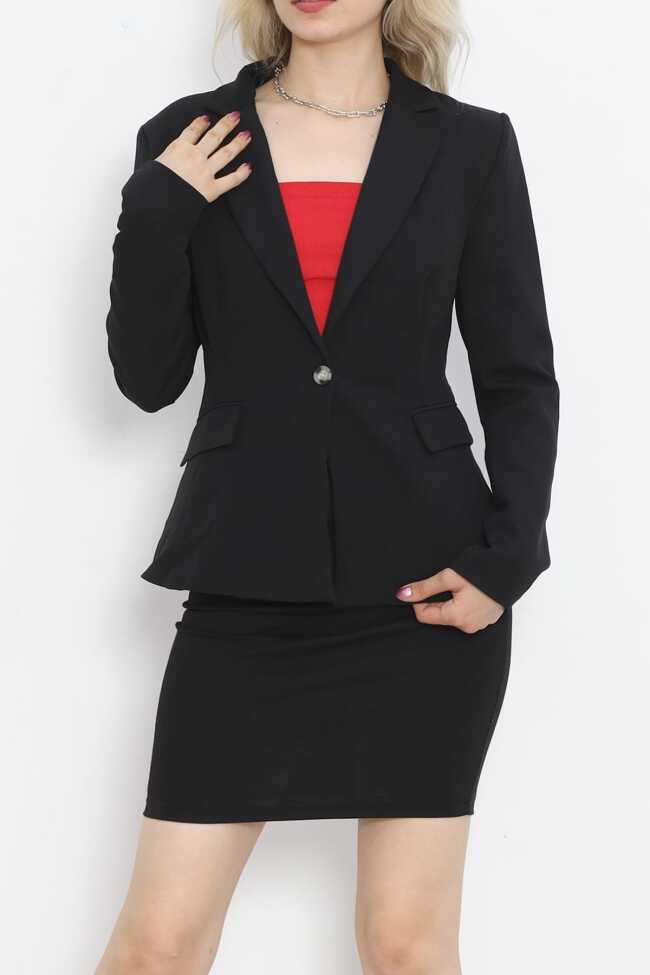 Blazer Ceket Siyah - 1