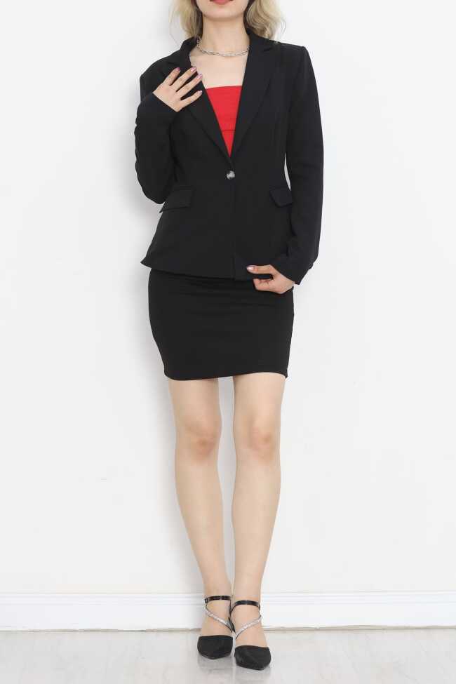 Blazer Ceket Siyah - 4