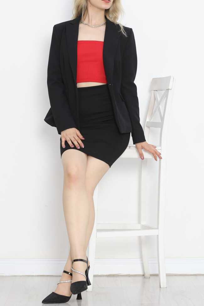 Blazer Ceket Siyah - 6