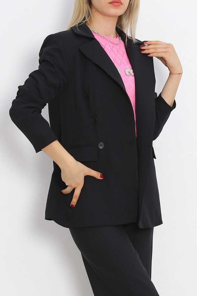 Blazer Ceket Siyah - 5