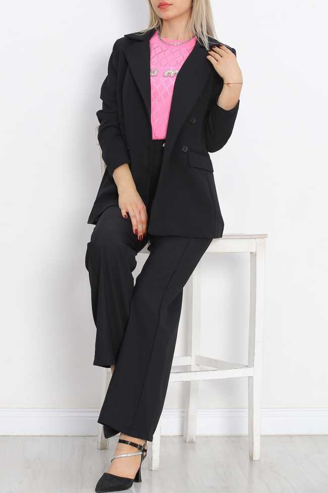 Blazer Ceket Siyah - 6