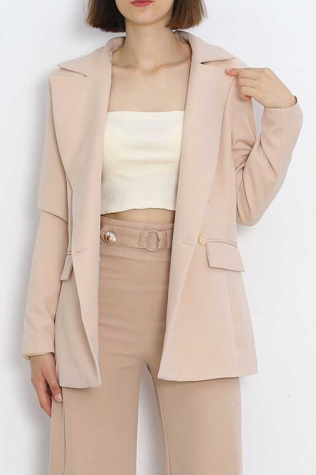 Blazer Ceket Vizon - 1