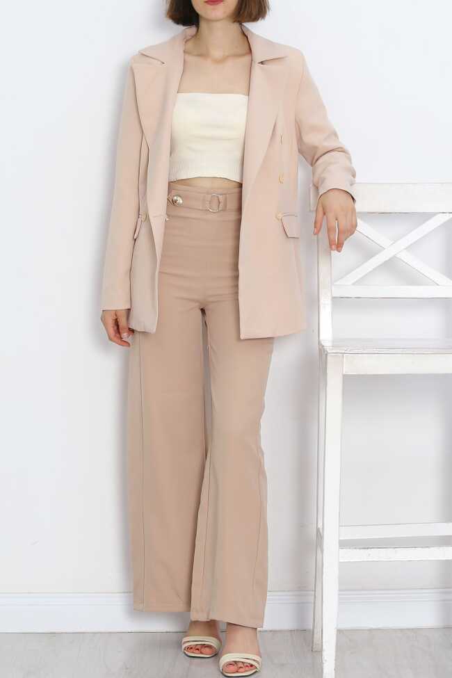 Blazer Ceket Vizon - 6