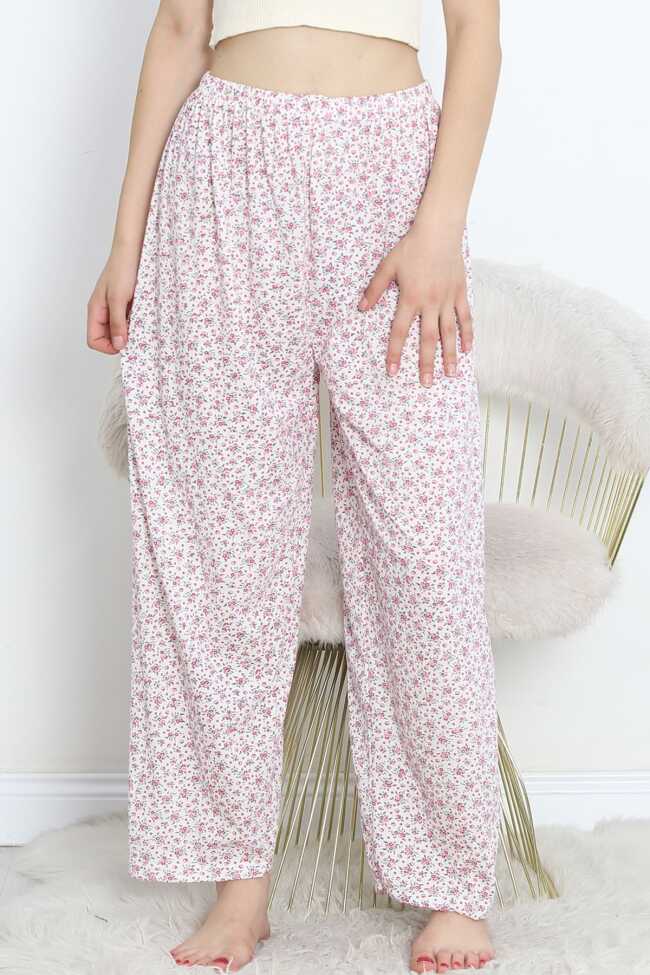 Büyük Beden Pijama Altı Çiçekdesenli - 2