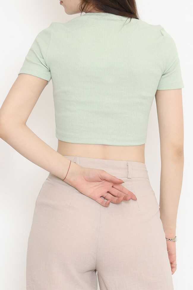 Crop Tişört Mint - 7