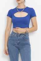 Dekolteli Crop Body Saks - 1