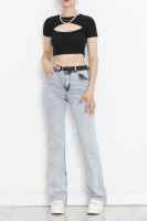 Dekolteli Crop Body Siyah - 6