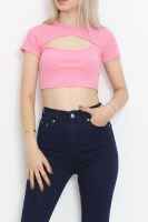 Dekolteli Crop Body Tozpembe - 1