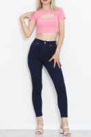 Dekolteli Crop Body Tozpembe - 2