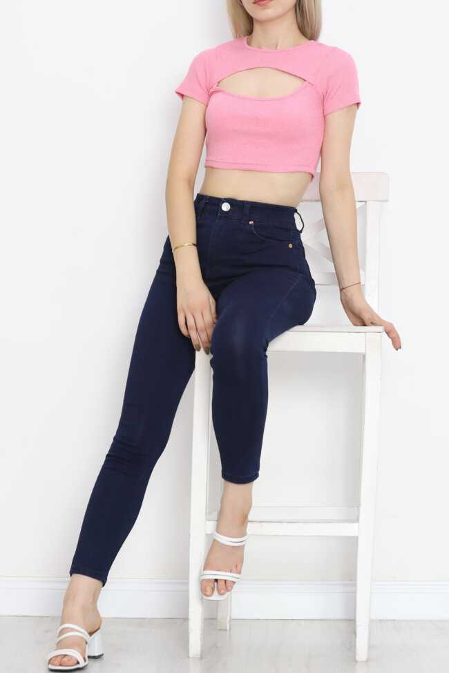 Dekolteli Crop Body Tozpembe - 4