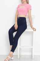 Dekolteli Crop Body Tozpembe - 6