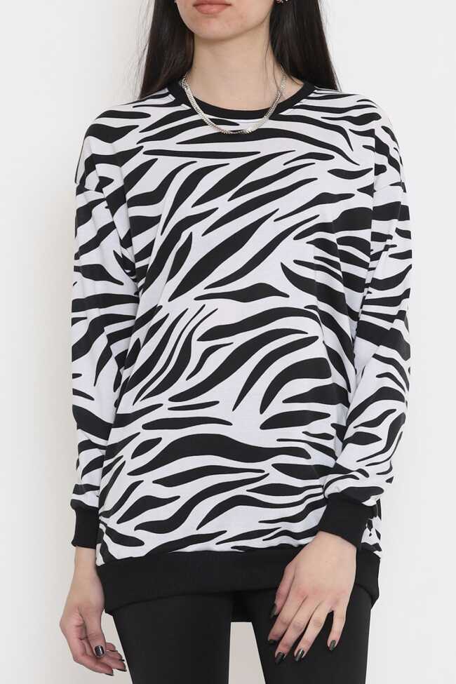 Desenli Crop Sweat Zebra - 1