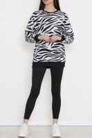 Desenli Crop Sweat Zebra - 2