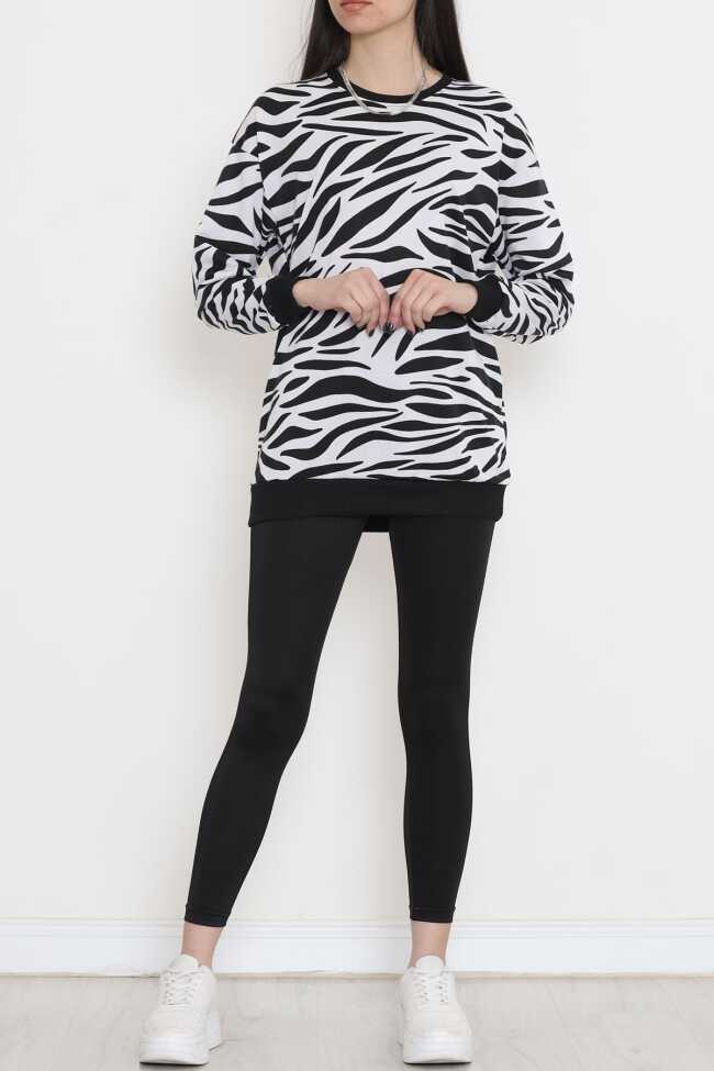 Desenli Crop Sweat Zebra - 2