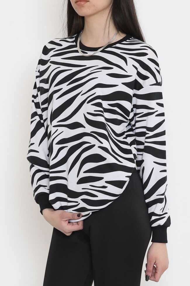 Desenli Crop Sweat Zebra - 3