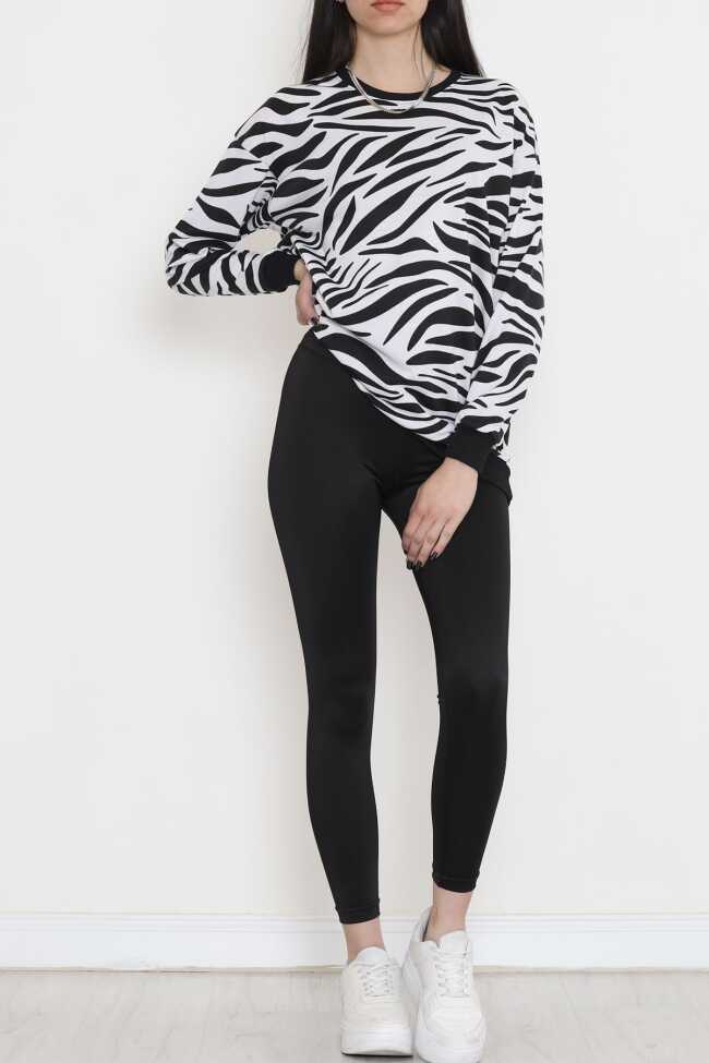 Desenli Crop Sweat Zebra - 4