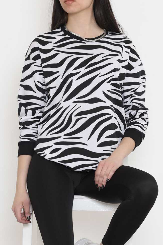 Desenli Crop Sweat Zebra - 5