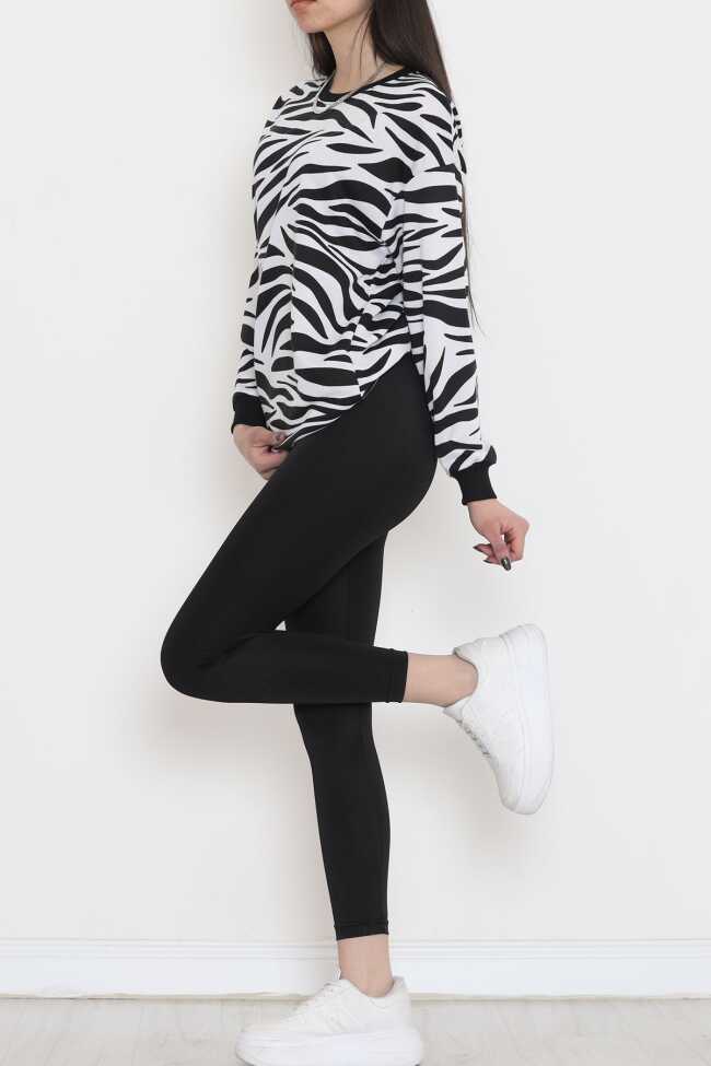 Desenli Crop Sweat Zebra - 7