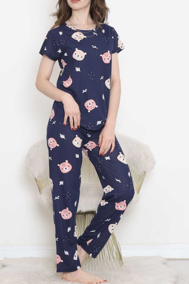 Desenli Pijama Takımı Lacipembe - 5