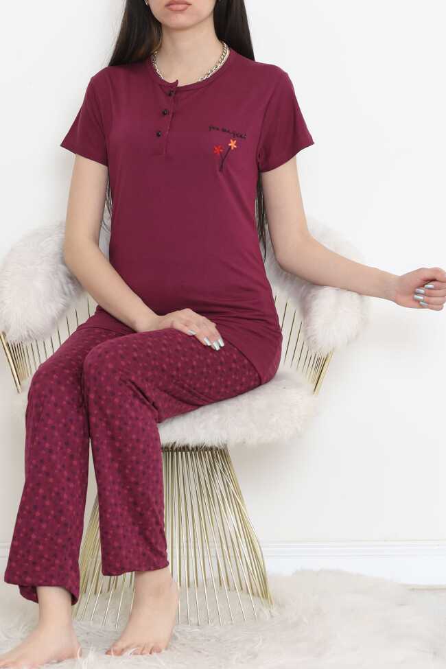 Düğmeli Pijama Takımı Koyumürdüm - 6