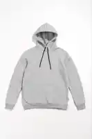 Erkek Uzun Kol Kapşonlu Basic Sweatshirt Hoodie - Gri - 1