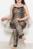 İp Askılı Battal Pijama Takımı Leopar - 6