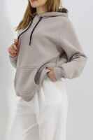 Kanguru Cep Oversize Sweat Bej - 6