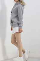 Kanguru Cep Oversize Sweat Gri - 3