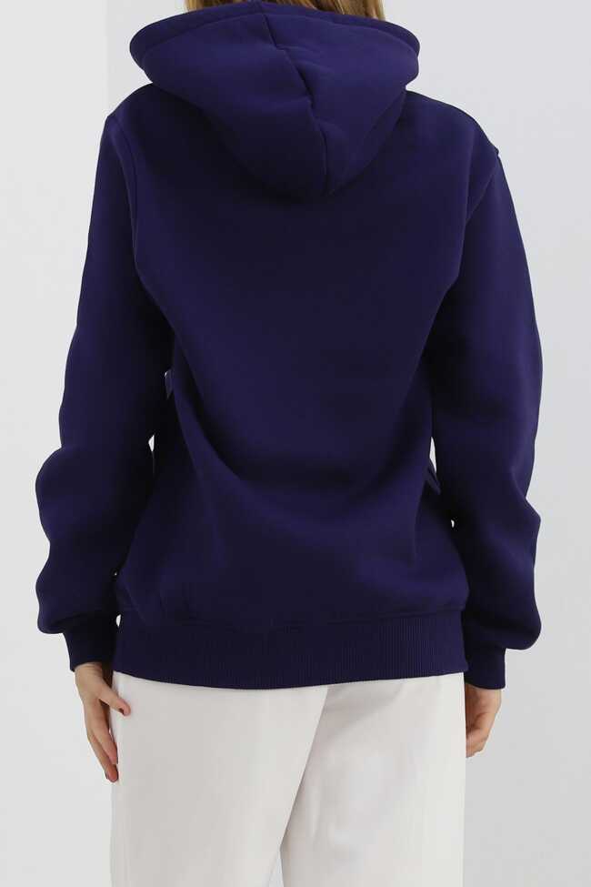 Kanguru Cep Oversize Sweat Lacivert - 6