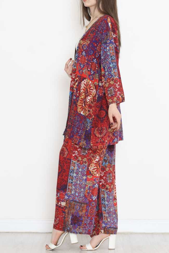 Kimono Takım Bordo - 3