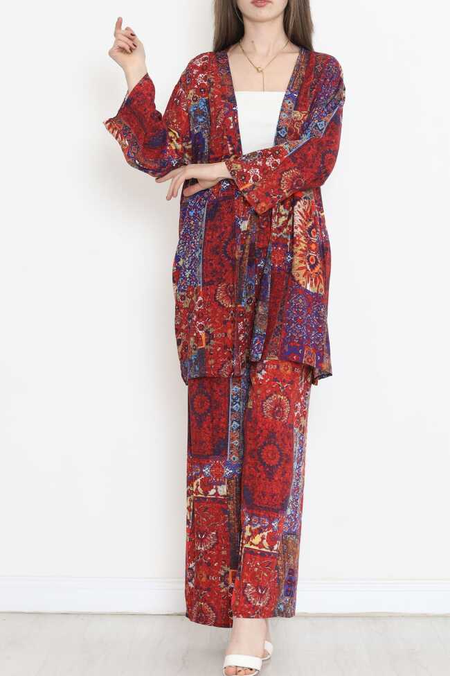 Kimono Takım Bordo - 4