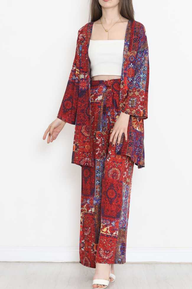 Kimono Takım Bordo - 6