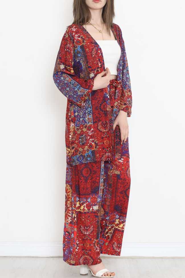 Kimono Takım Bordo - 7