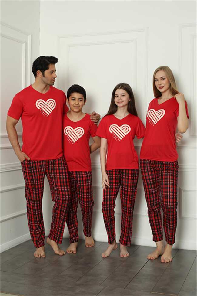 Moda Çizgi Aile Penye Pijama Takım (baba - oğul ) 50114 Ayrı Ayrı Satılır . Fiyatları Farklıdır - 1