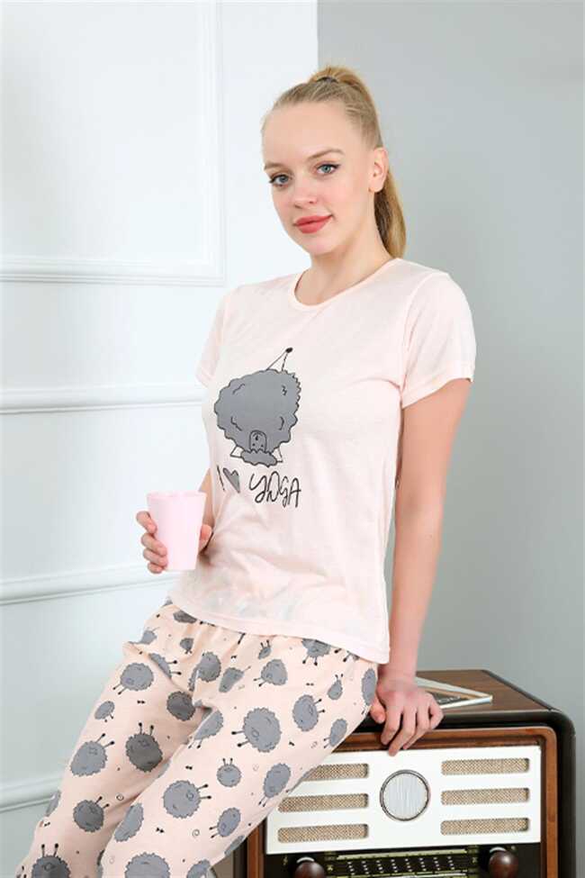 Moda Çizgi Anne Kız Aile I Love Yoga Pijama Takım Ayrı Ayrı Satılır 50101 - 8